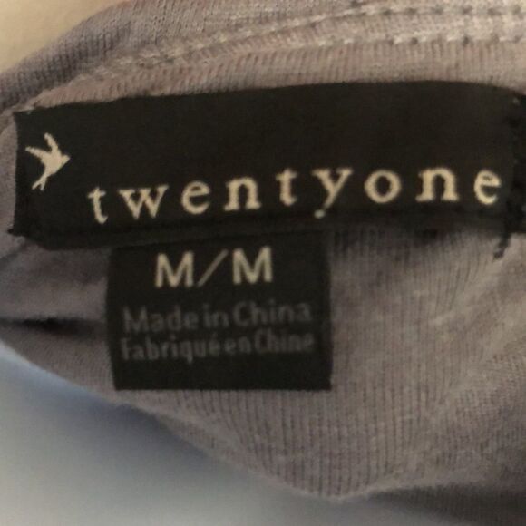 Twenty One Sleveless One Shoulder Gray Tank Top Size Medium - Picture 6 of 6